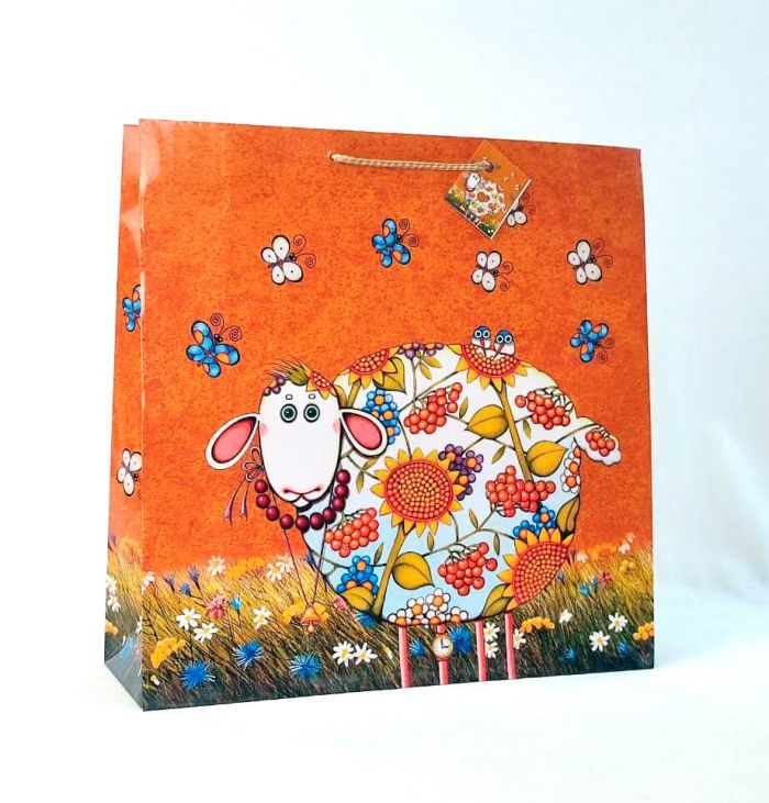 Пакет пп 35*35*11 "Калинова овечка"