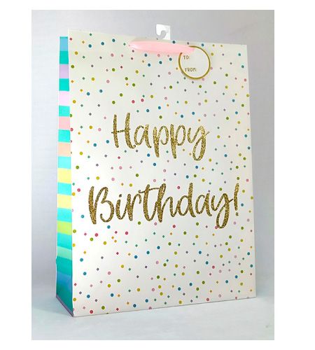 Package 32*26*10cm paper Happy birthday, 12 pcs in a pack.