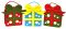 Basket made of felt Gift, green, 17 * 13 cm