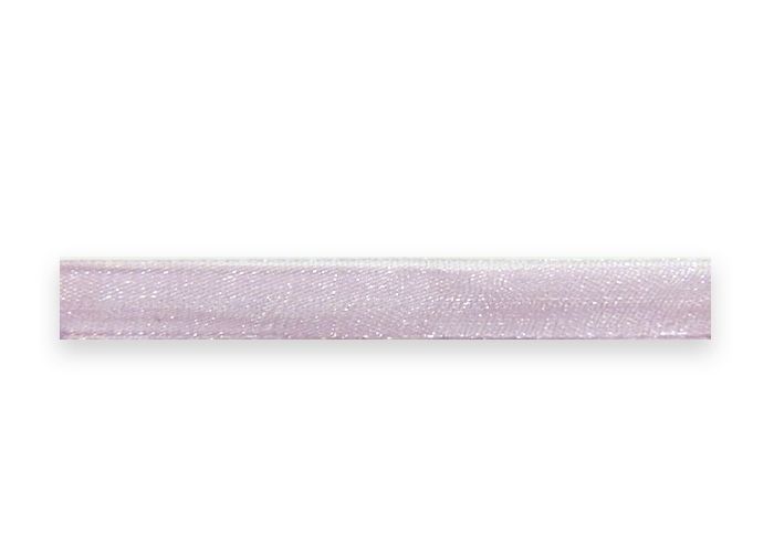 Tape made of organza, lilac-pearl, w. 1 cm; 457 m in the rudder.