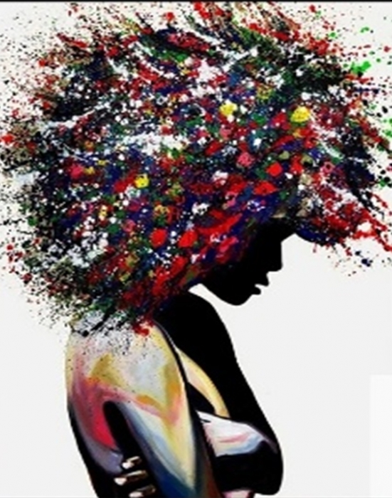 Makena, 40*50 cm. Set for creativity with rhinestones on canvas