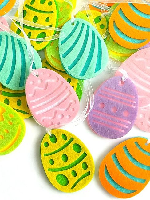 Decorative product made of felt Easter cut-outs, 6 cm, 30 pieces in a pack