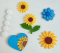 Decorative sticker with Velcro Kviti Ukraine, 5 pcs per pack.