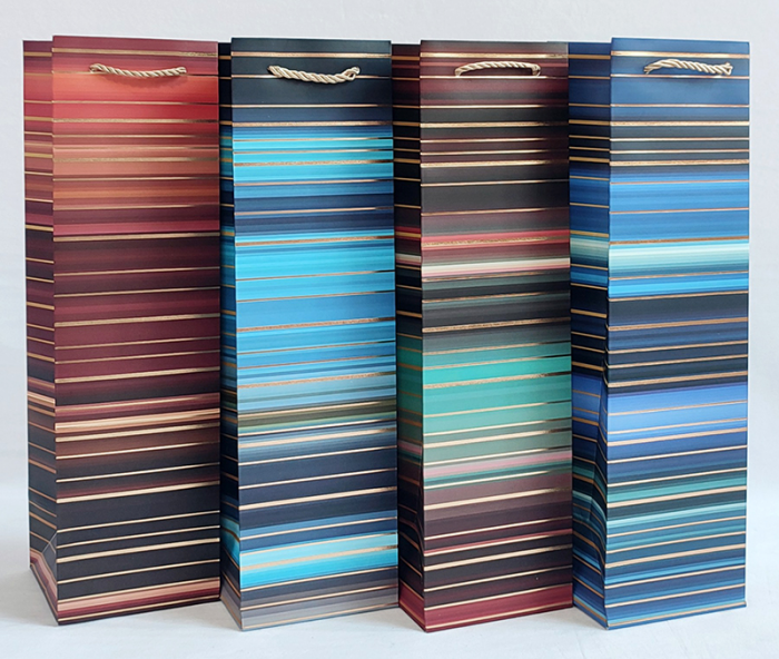 Paper package 11*38*11cm Striped emotions, 12 pcs per pack.