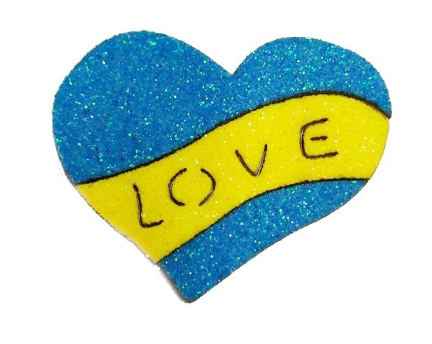 Decorative product Heart of Love, 5.5 cm, 20 pcs in a pack.