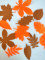 Decorative felt product Set of autumn leaves 2, 12 pcs per pack