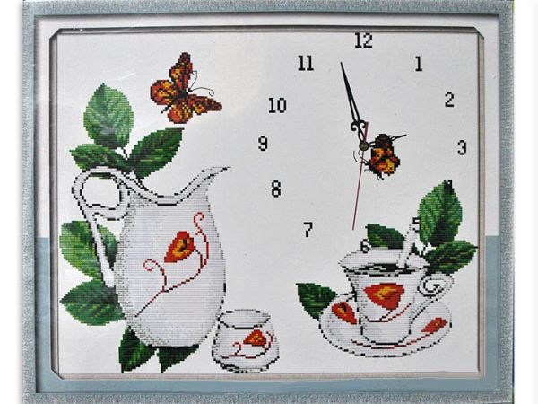 Kit embroidery cross Watch Coffee