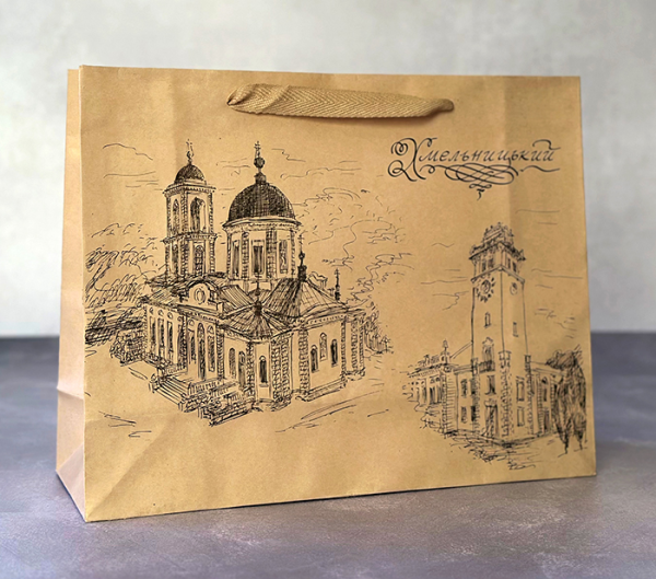 Пакет 26*33*12 "Хмельницький 1" /Крафт