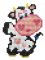 Set for creativity with rhinestones (sticker) Cheerful cow 11 * 15 cm