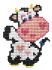 Set for creativity with rhinestones (sticker) Cheerful cow 11 * 15 cm
