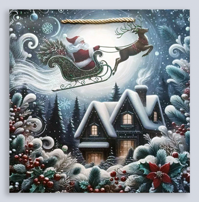 Santa's Journey paper package 30*30*15cm, 12 pcs per pack.