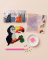 Set for creativity with rhinestones (sticker) Toucan 10 * 10 cm