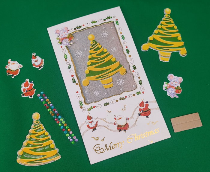 DIY Rhinestone Kit (3D Card with Envelope), 11.5*21 cm/NR
