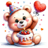 Sweet Day, 11*10cm, Set with rhinestones sticker, pcs.