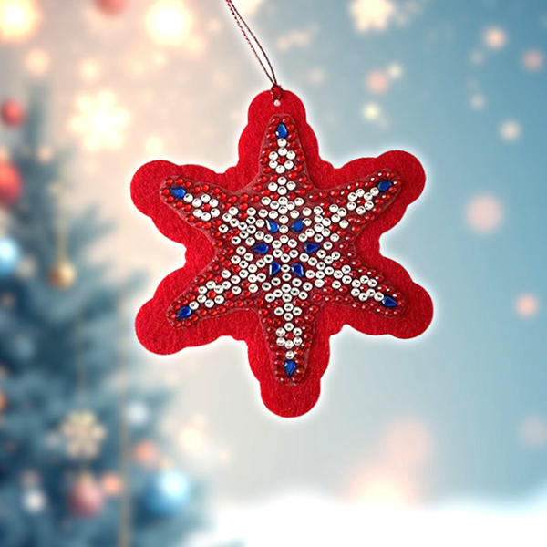Set for creativity with rhinestones (sticker) Snowflake 10 * 10 cm