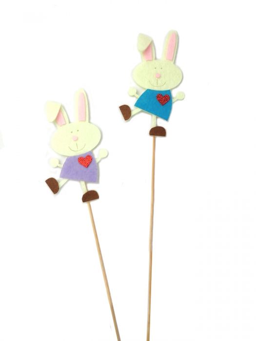 Decorative felt product Topper Cheerful rabbit