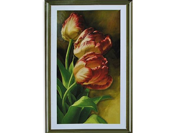 Kit embroidery cross Tulips