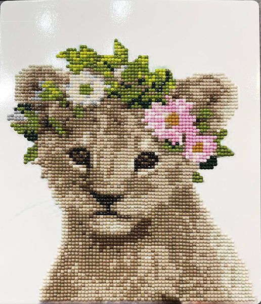 Set for creativity with rhinestones on cardboard 5D Lion 21 * 25cm