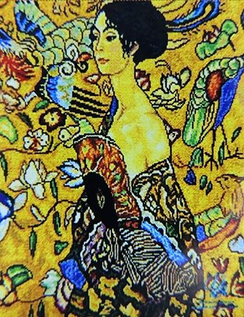 Set for creativity with rhinestones Lady with a fan (based on G. Climt) 47 * 60 cm