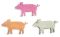 Decorative product made of felt Mate, 7 cm, mix colors, 60 pcs. in the pack.