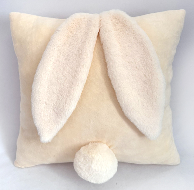 Bunny Dream pillow, peach, 37cm