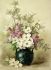 Lilac and dogwood in a blue vase. Paul de Longpre, 30*40 cm. Set for creativity with rhinestones on a stretcher