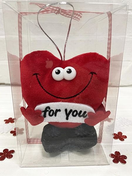 Textile souvenir Heart red For you 12*11 cm
