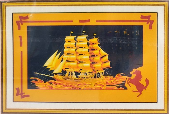 Rhinestone craft kit Golden Sails, 70*45 cm
