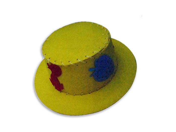 Textile DIY: Felt hat, yellow