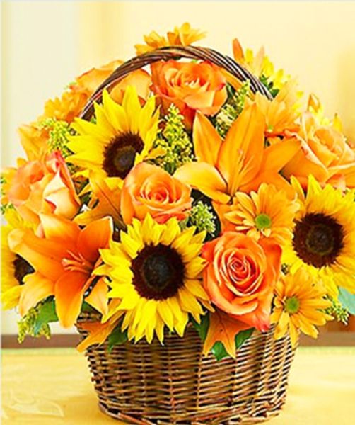 Sun basket 21 * 25cm. Set for creativity with rhinestones on cardboard