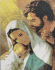 Holy family 30 * 40 cm. Set for creativity with rhinestones on a stretcher