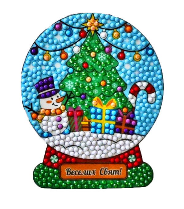 Happy Holidays, 11*9 cm. Set for creativity with rhinestones (sticker)