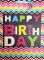 Пакет 32*45*13см паперовий "Happy birthday, яскраві"  12шт  в пак