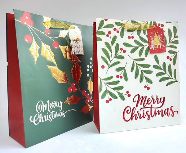 Пакет 26*32*10см паперовий"Мerry christmas" 12 шт в пак