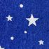 Felt blue with print 3 mm, w. 1m