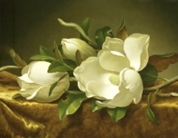 Набір зі стразами на підрамнику "Магнолії. Худ. Martin Johnson Heade" 30*40 см