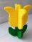 Decorative item made of felt Tulip 3D, 11 cm, yellow