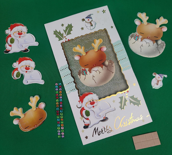DIY Rhinestone Kit (3D Card with Envelope), 11.5*21 cm/NR