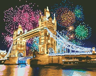 Set for creativity with rhinestones on a stretcher, 50 * 40 London