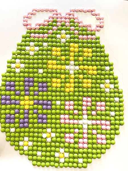 Easter egg 10 * 12 cm (sticker) Set for creativity with rhinestones