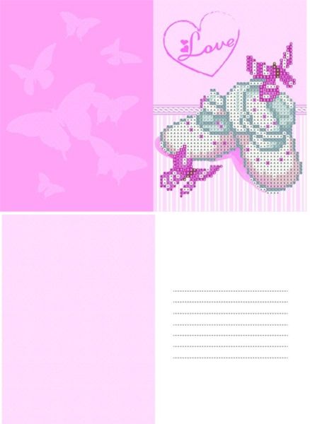 Set for creativity with rhinestones (postcard) Love girl 13 * 18 cm