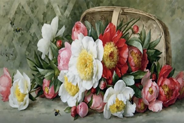 Charming Trojans. Art. Paul de Longpre 20*30cm. Set for creativity with rhinestones on the frame