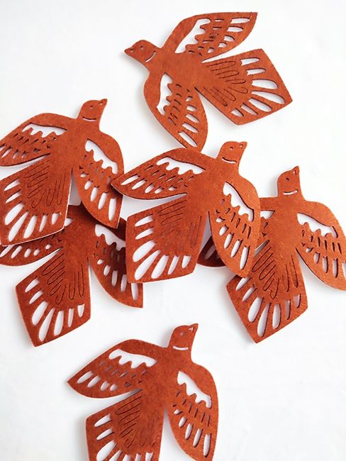 Decorative felt product Falcon, 12 cm, 10 pcs in a pack.