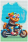 Biker, 20*30cm. Craft kit with rhinestones on a stretcher
