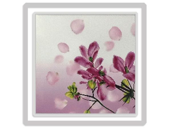 Set for embroidery cross flowers