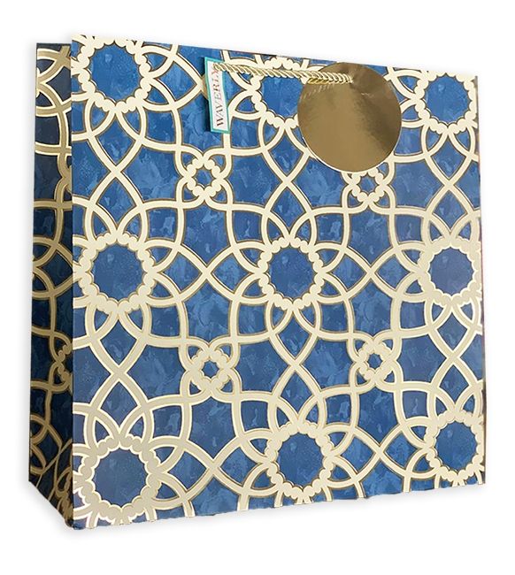 Package 38*38*15 cm. paper Golden pattern, 6 pcs in a pack.