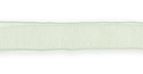 Стрічка з органзи, блакитна, ш 1,2 см; 45,7 м в рул.