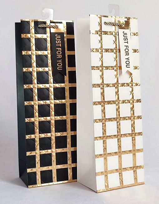Package 12*36*9cm paper Golden squares, 12 pcs in a pack