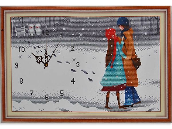 Kit embroidery cross Watch Winter meeting