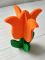 Decorative item made of felt Tulip 3D, 11 cm, orange